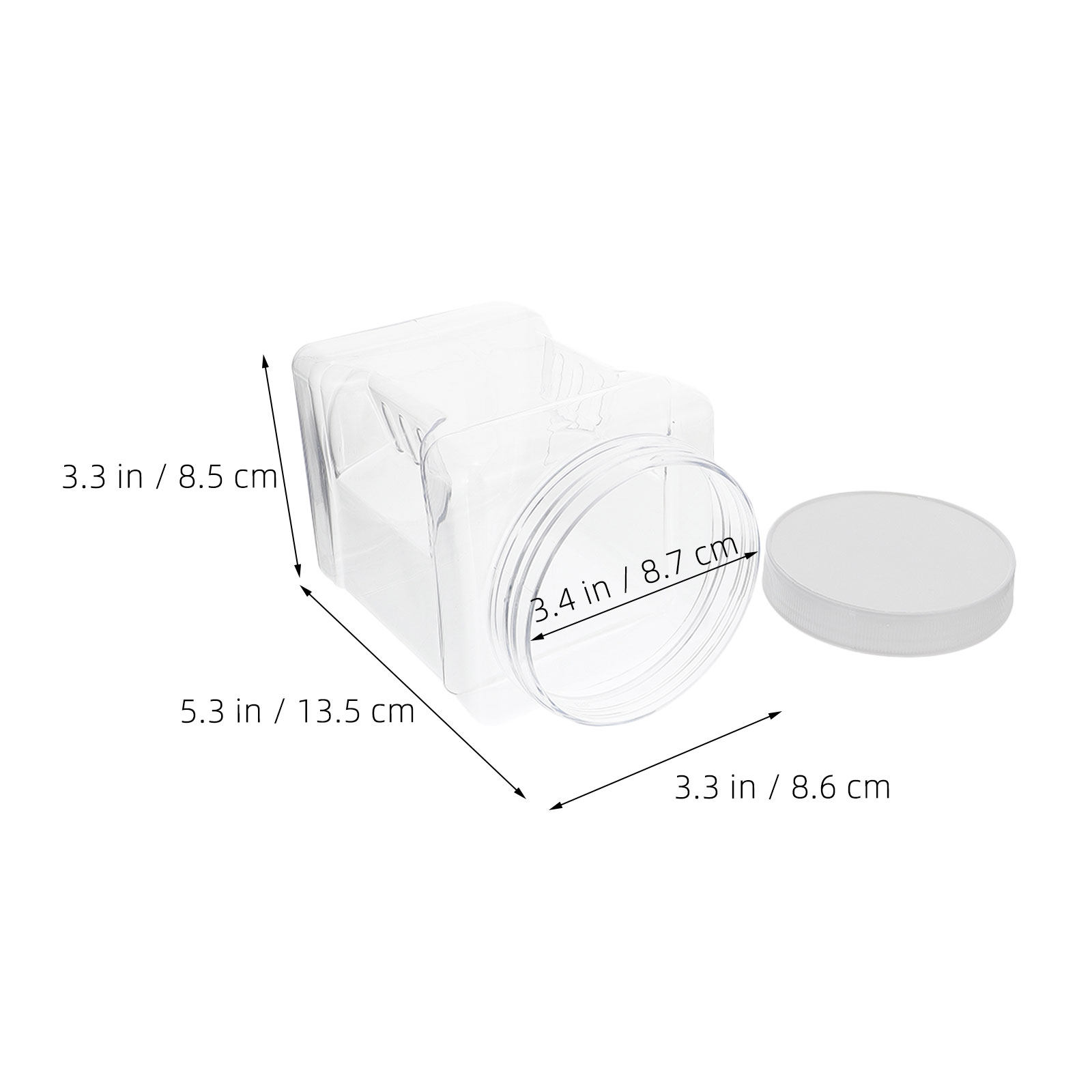 6Pcs Clear Square Airtight Sto - огляд і ціна Food Storage Jars Airtight
