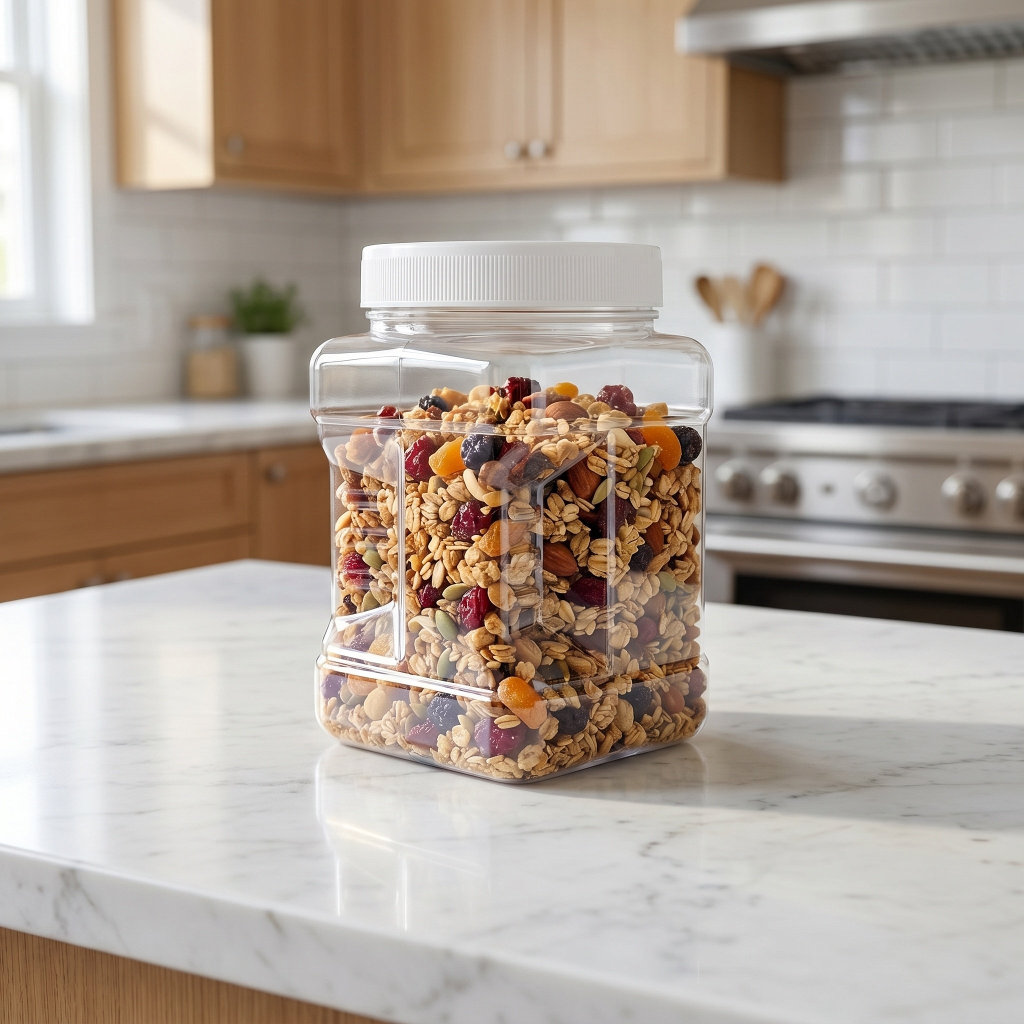 6Pcs Clear Square Airtight Sto - огляд і ціна Food Storage Jars Airtight