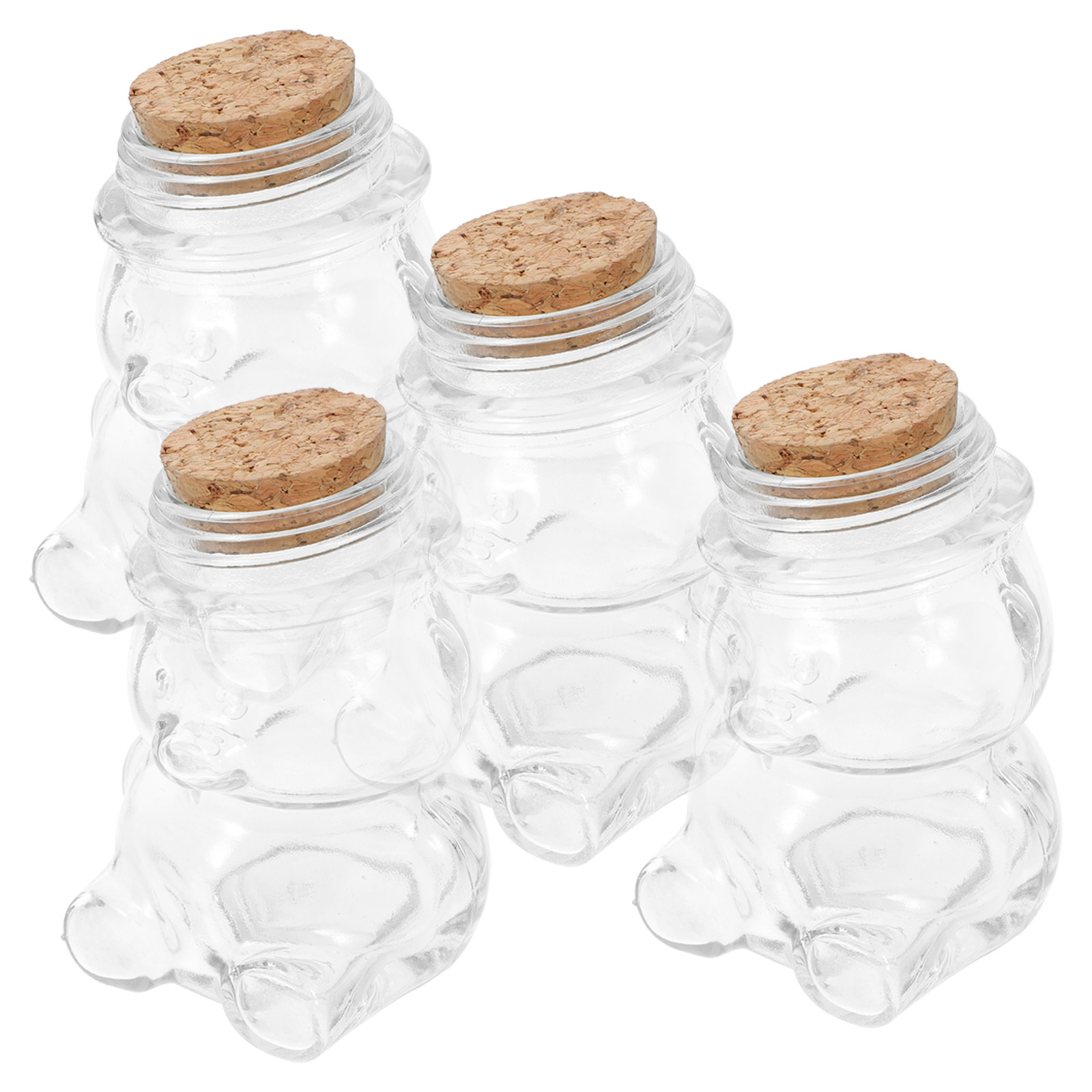 4Pcs Glass Candy Jar Set Trans - огляд і ціна Food Storage Jars Airtight