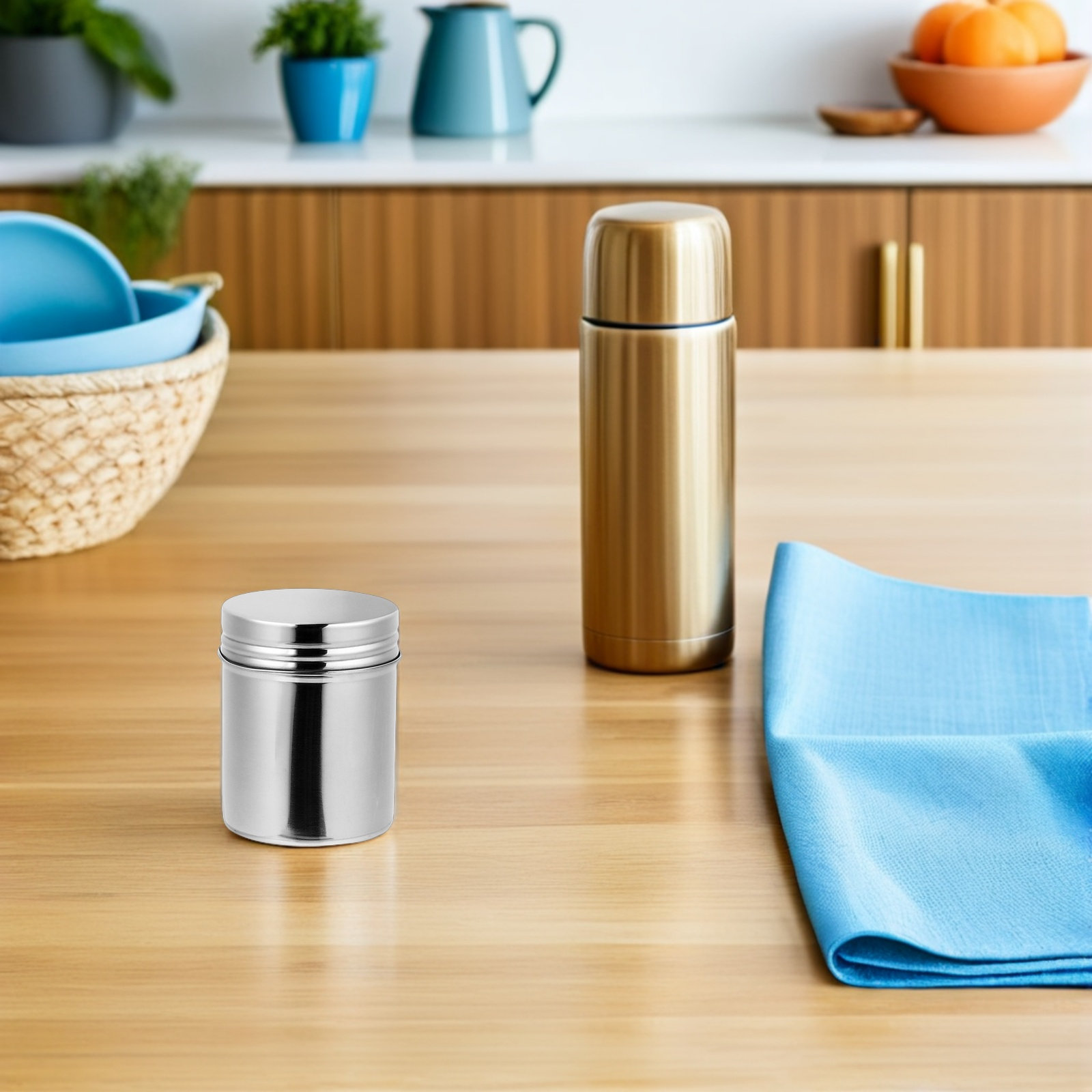 2Pcs Stainless Steel Canisters - огляд і ціна Food Storage Jars Airtight