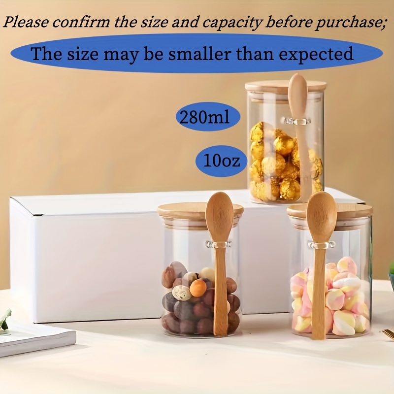 280ml Candy Jar, Biscuit Jar,  - огляд і ціна Food Storage Set Glass