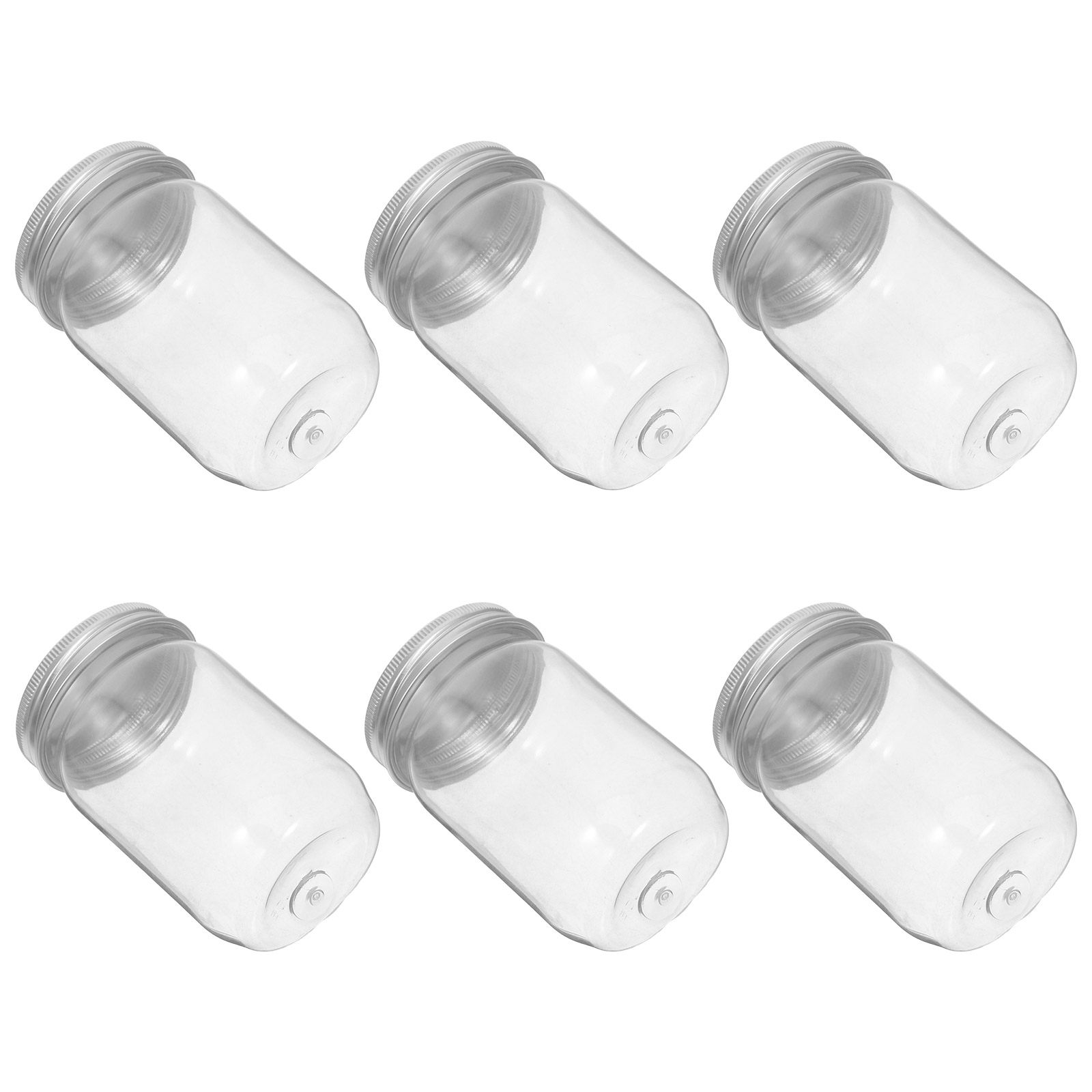 6Pcs Clear Plastic Mason Jars  - огляд і ціна Food Storage Jars Airtight