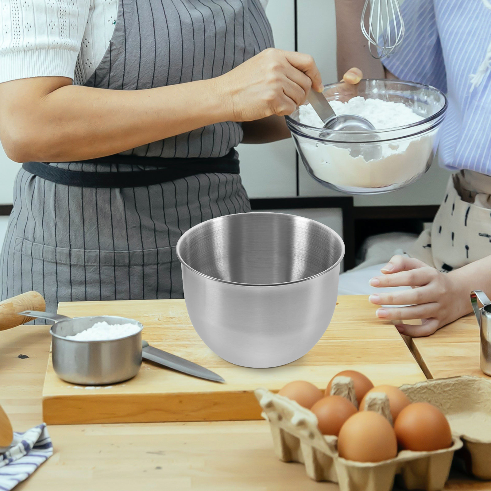 Deep Stainless Steel Mixing Bo - огляд і ціна Food Storage Meals