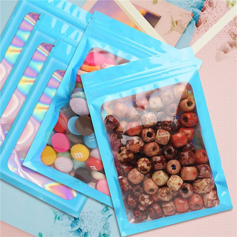 ABWZ-300Pcs Resealable Hologra - огляд і ціна Food Storage Mylar Bags