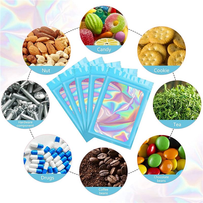ABWZ-300Pcs Resealable Hologra - огляд і ціна Food Storage Mylar Bags
