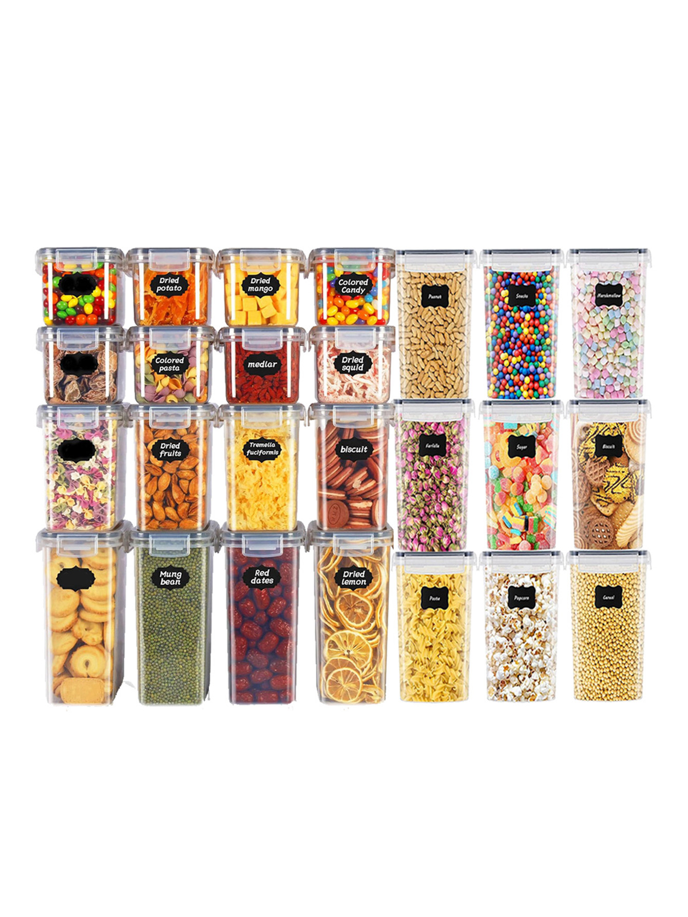 48pcs, Sealed Food Storage Con - огляд і ціна Food Storage Jars Airtight