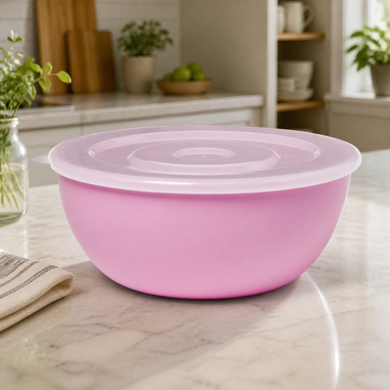Pink Bowl With Matching Lid, D - огляд і ціна Food Storage Meals